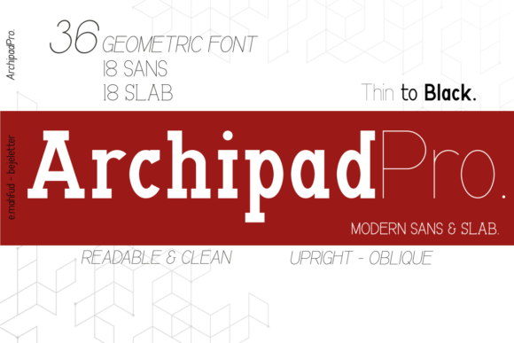 Archipad Pro: A Modern Font for Bold Designers