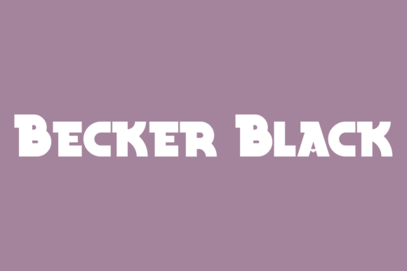 Becker Black: A Bold Slab Serif Font for Modern Design