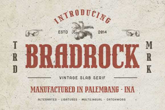 Bradrock: A Vintage Slab Serif Typeface That Brings Nostalgia to Modern Design