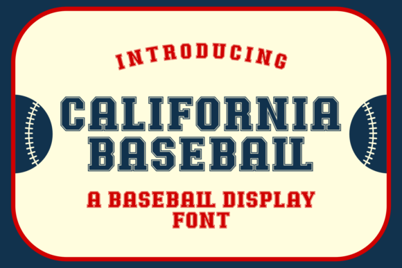California Baseball: A Bold Display Font with a Sports Spirit