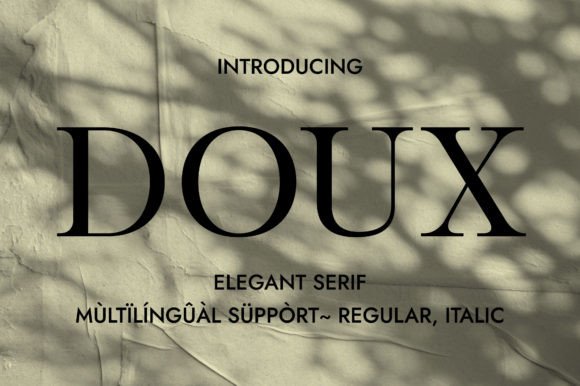 Doux: A Minimalist Font for Modern Design