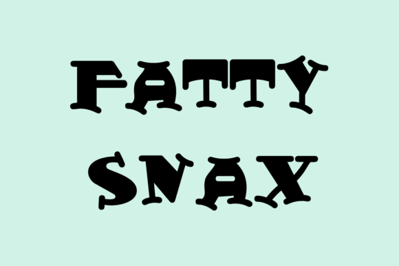 Fatty Snax: A Whimsical Font for Creative Designs