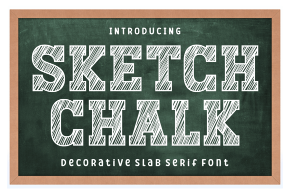 Sketch Chalk: A Decorative Slab Serif Font for Creative Projects