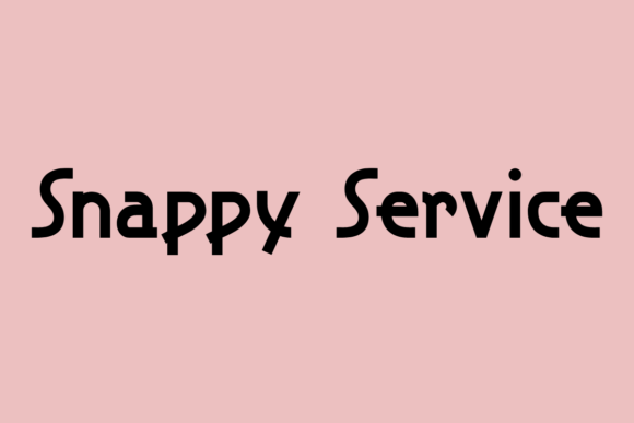 Snappy Service: A Font for Bold, Modern Design